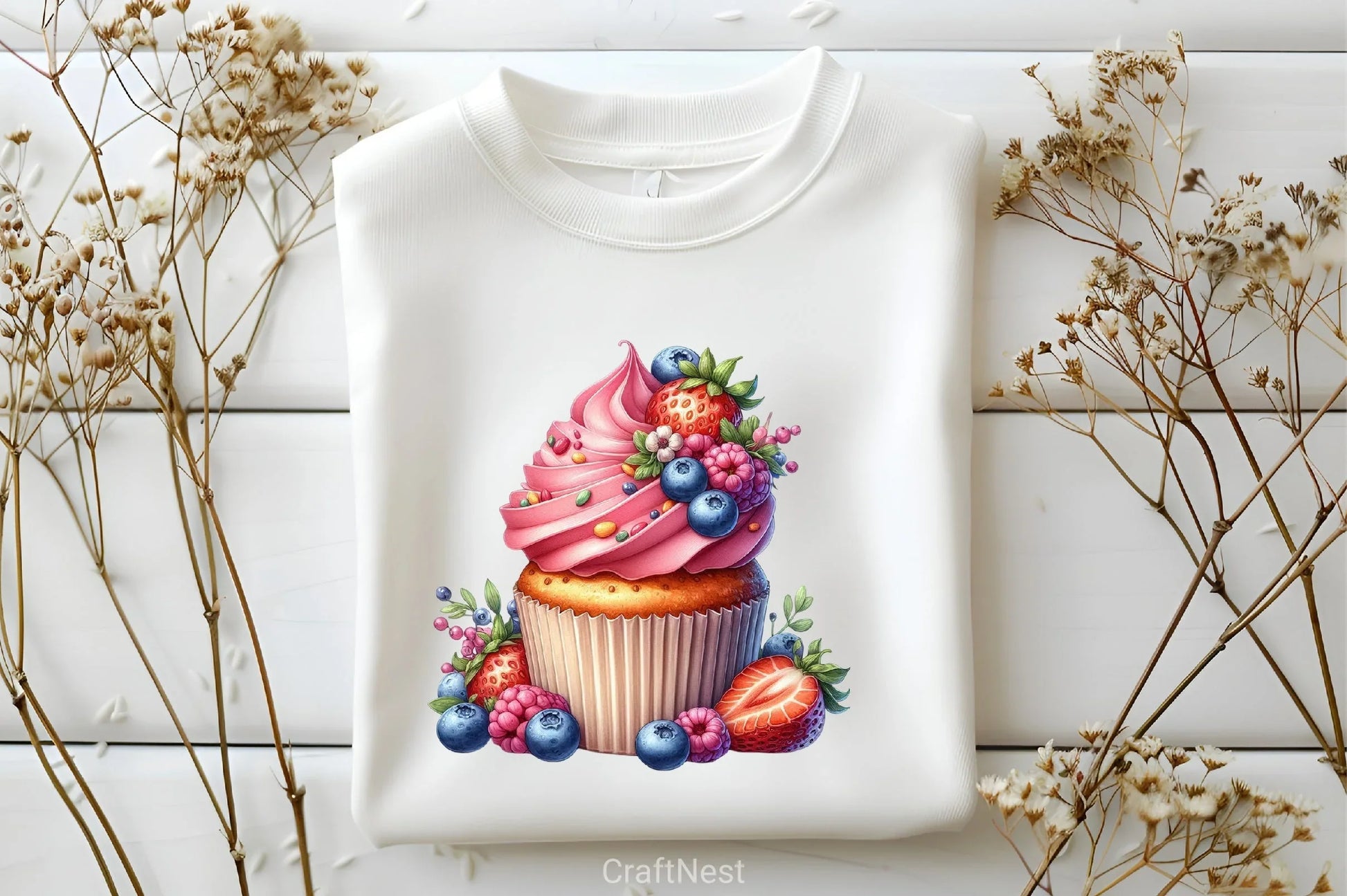 Fruits Cupcakes Clipart Bundle - CraftNest - Digital Crafting and Art