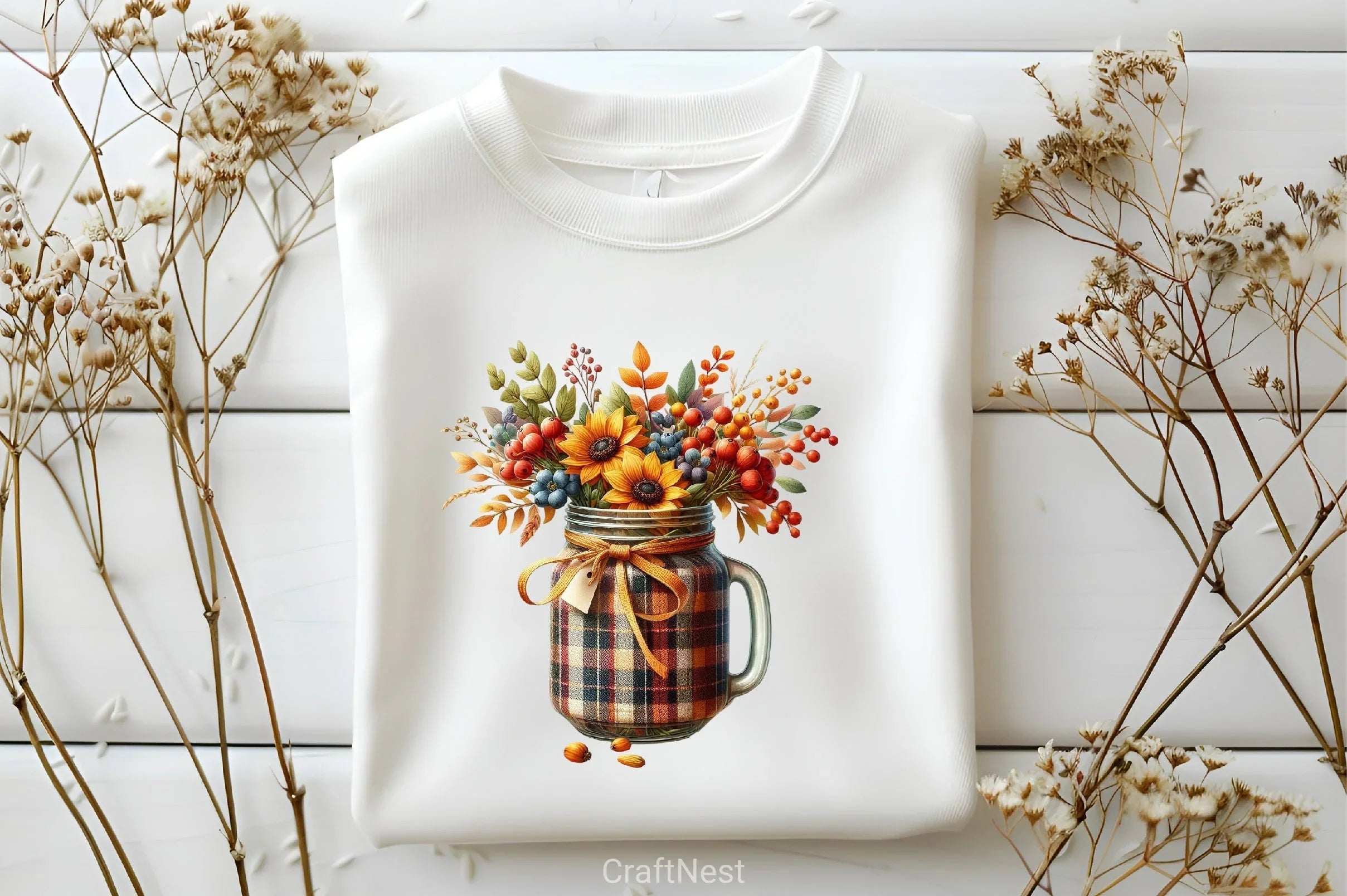 Fall Mason Jars Clipart Bundle - CraftNest - Digital Crafting and Art