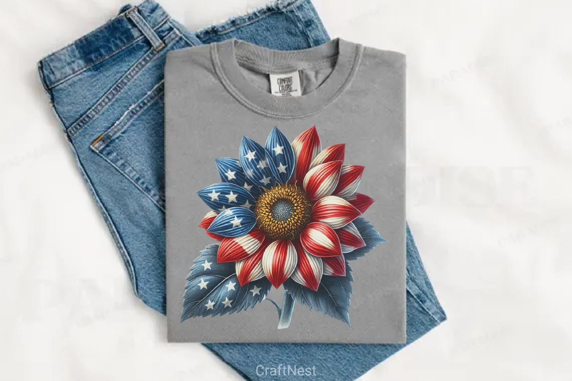 Patriotic Sunflowers Clipart Bundle - CraftNest - Digital Crafting and Art
