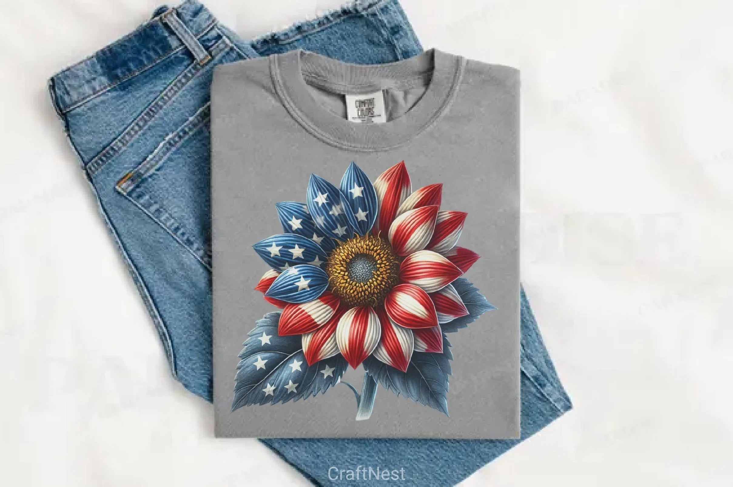 Patriotic Sunflowers Clipart Bundle - CraftNest - Digital Crafting and Art