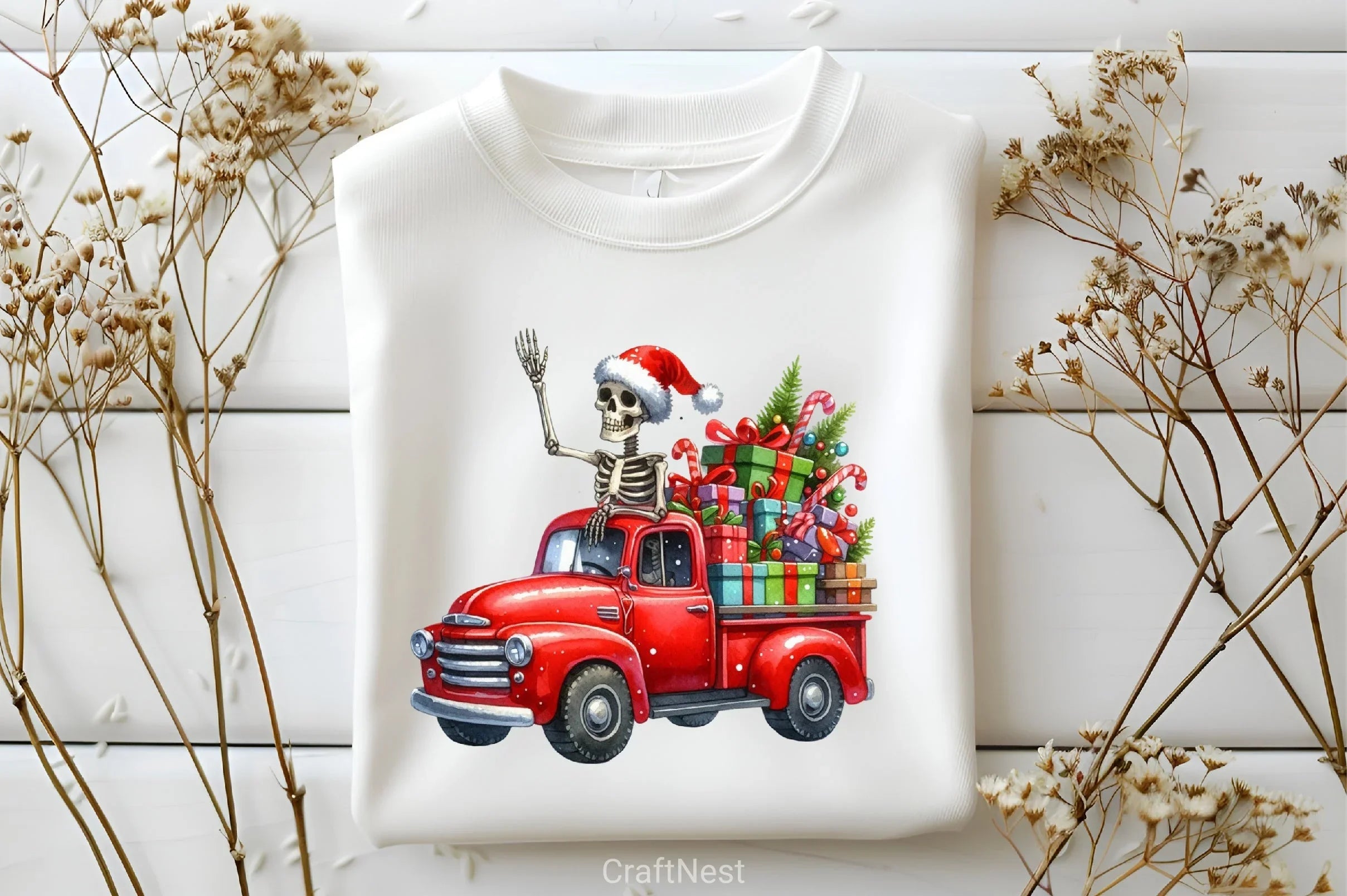 Christmas Truck Skeleton Clipart Bundle 2 - CraftNest - Digital Crafting and Art