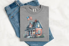 4th of July House Clipart Bundle 7 - CraftNest - Digital Crafting and Art