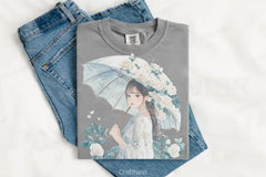 Spring White Roses & Woman Clipart Bundle - CraftNest - Digital Crafting and Art