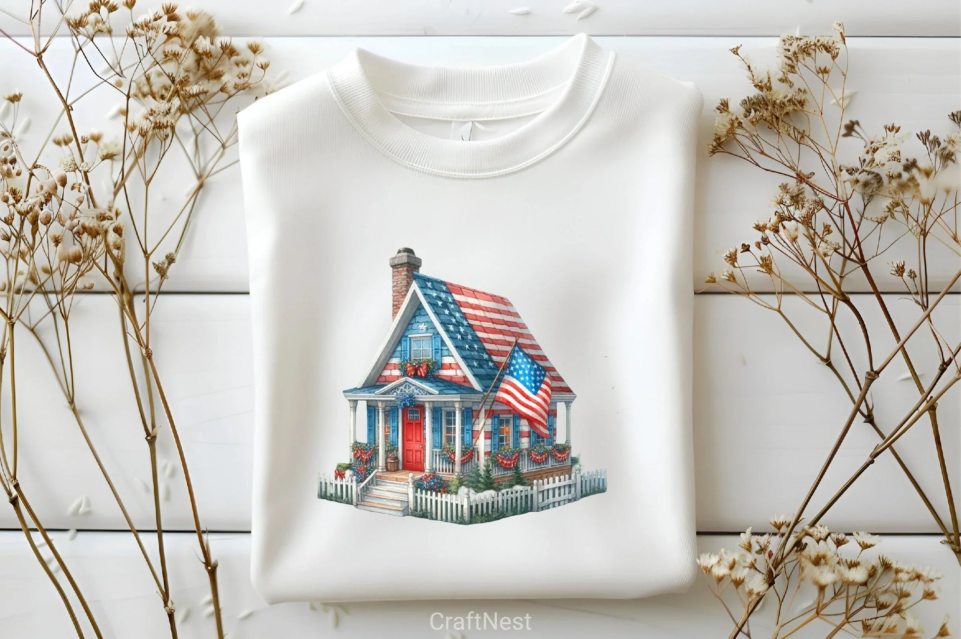 4th of July Cottage Clipart Bundle - CraftNest - Digital Crafting and Art