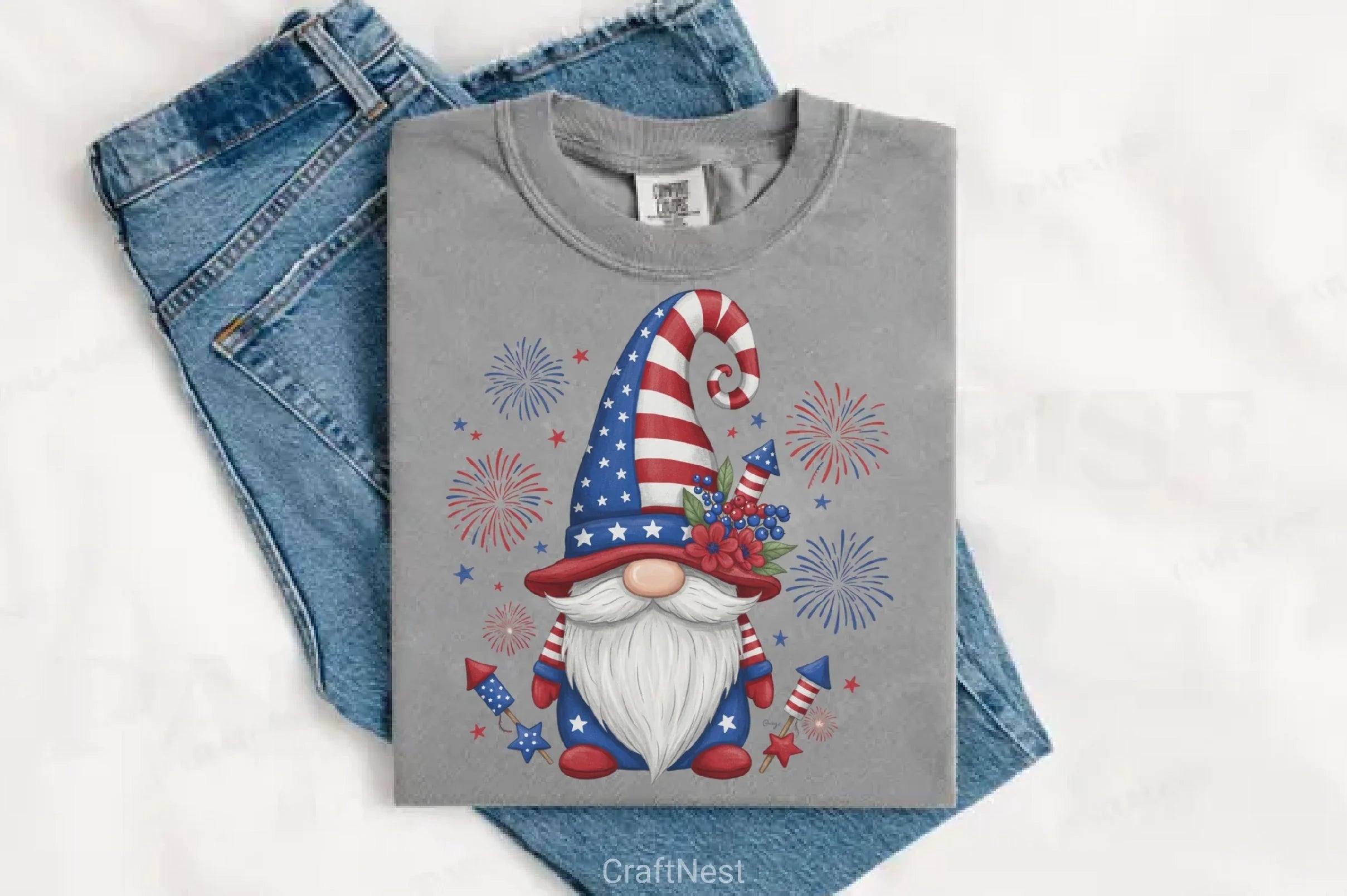 4th of July Gnomes Clipart Bundle 2 - CraftNest - Digital Crafting and Art
