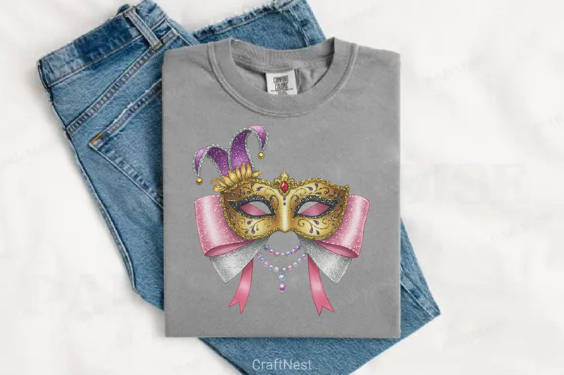 Mardi Gras Coquette Bow Clipart Bundle 5 - CraftNest - Digital Crafting and Art