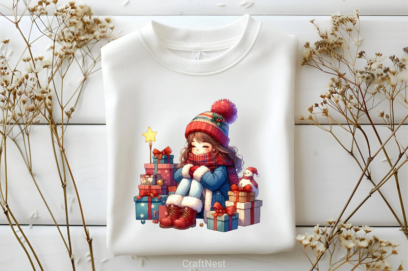 Christmas Winter Girl Clipart Bundle 2 - CraftNest - Digital Crafting and Art