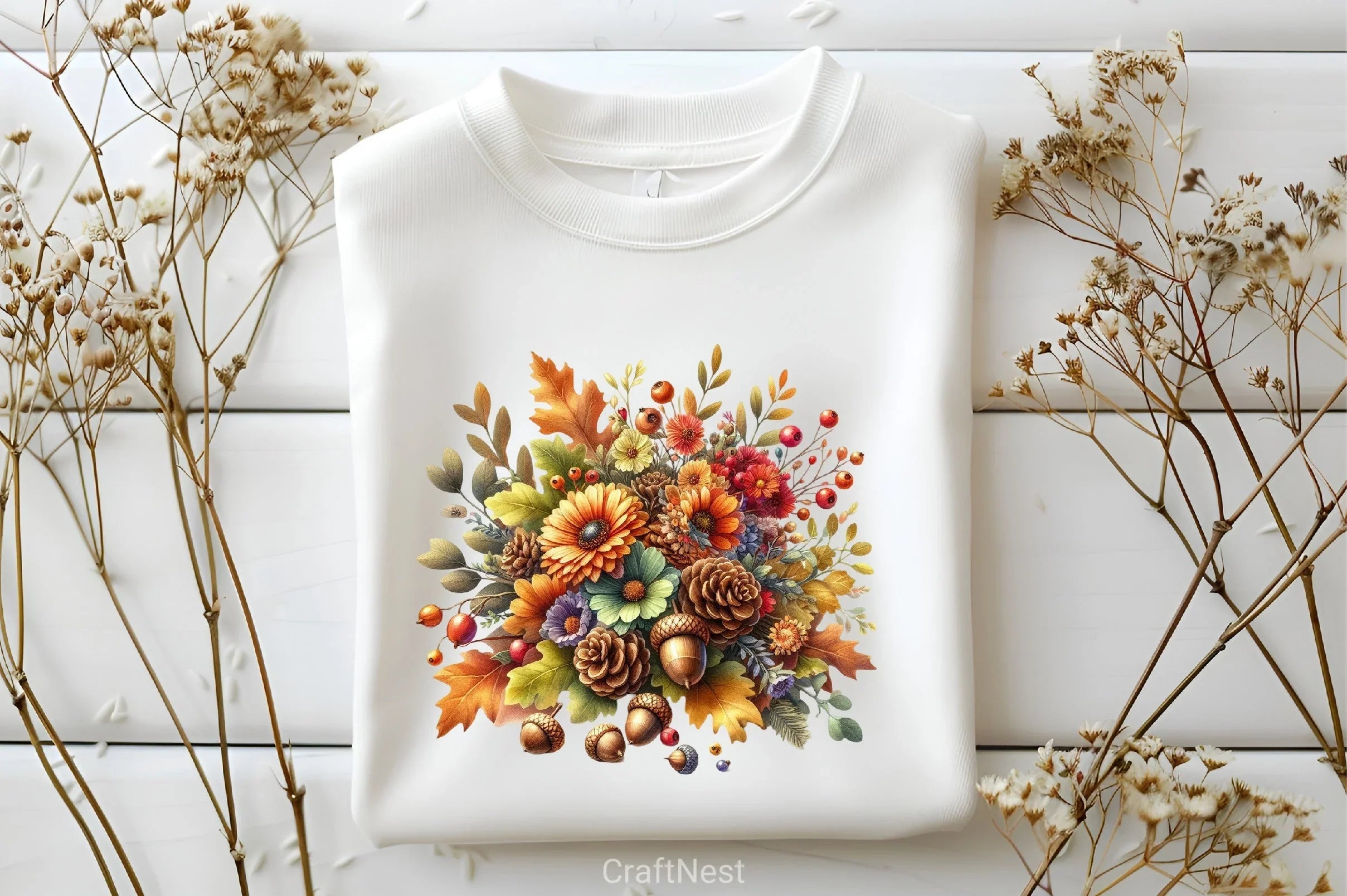 Fall Flower Clipart Bundle - CraftNest - Digital Crafting and Art