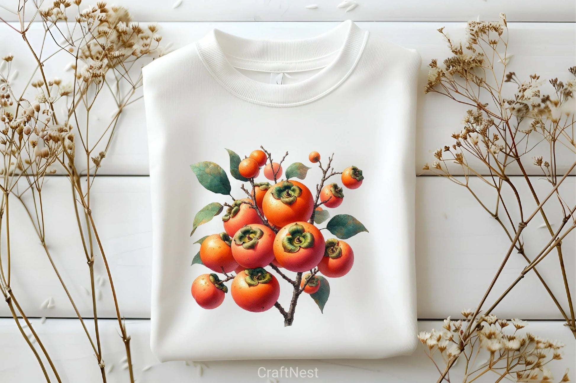 Persimmon Fruit Clipart Bundle - CraftNest - Digital Crafting and Art