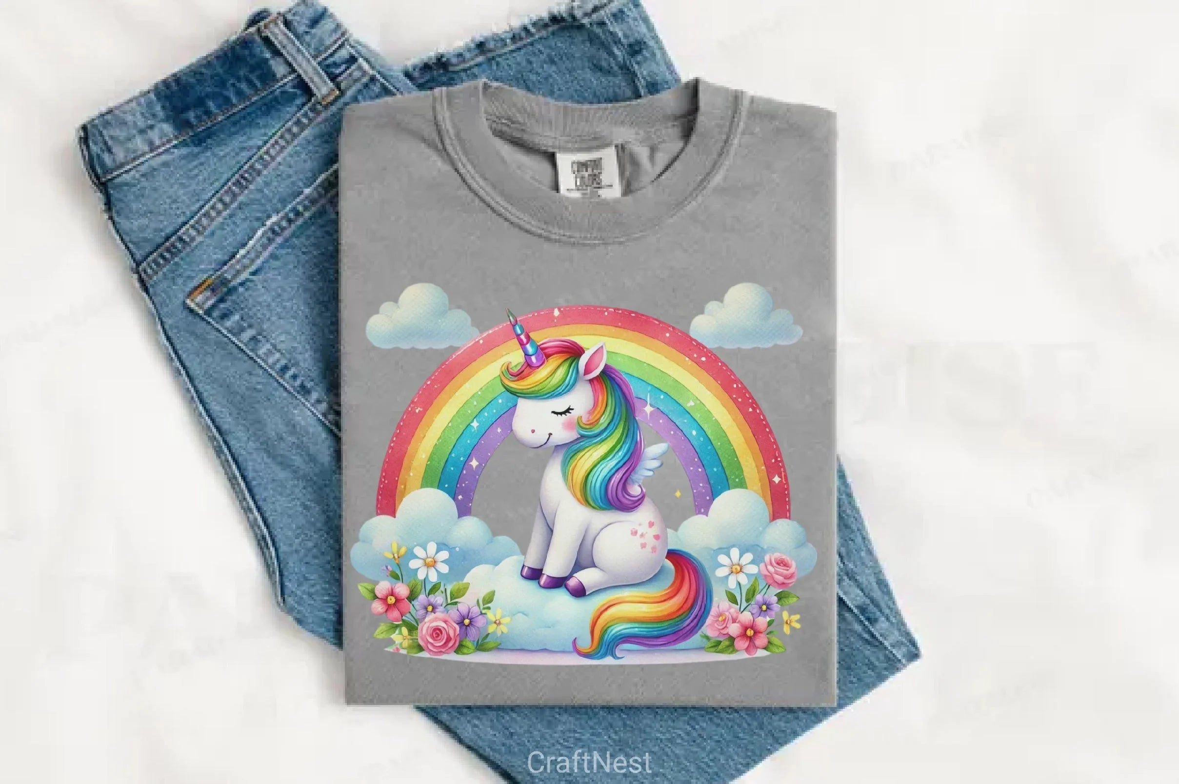 Rainbow Unicorn Fantasy Clipart Bundle - CraftNest - Digital Crafting and Art