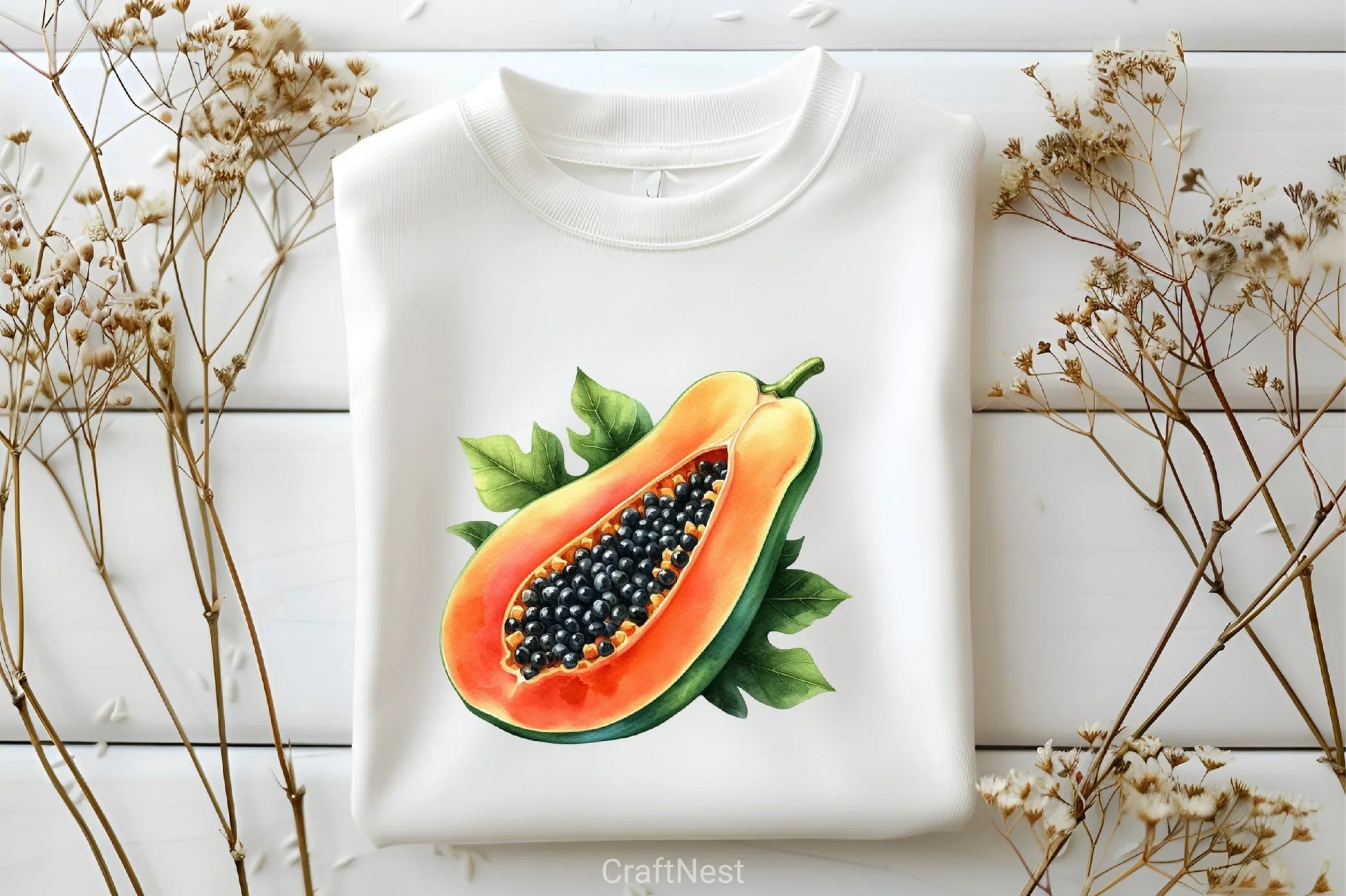 Papaya Fruit Clipart Bundle - CraftNest - Digital Crafting and Art