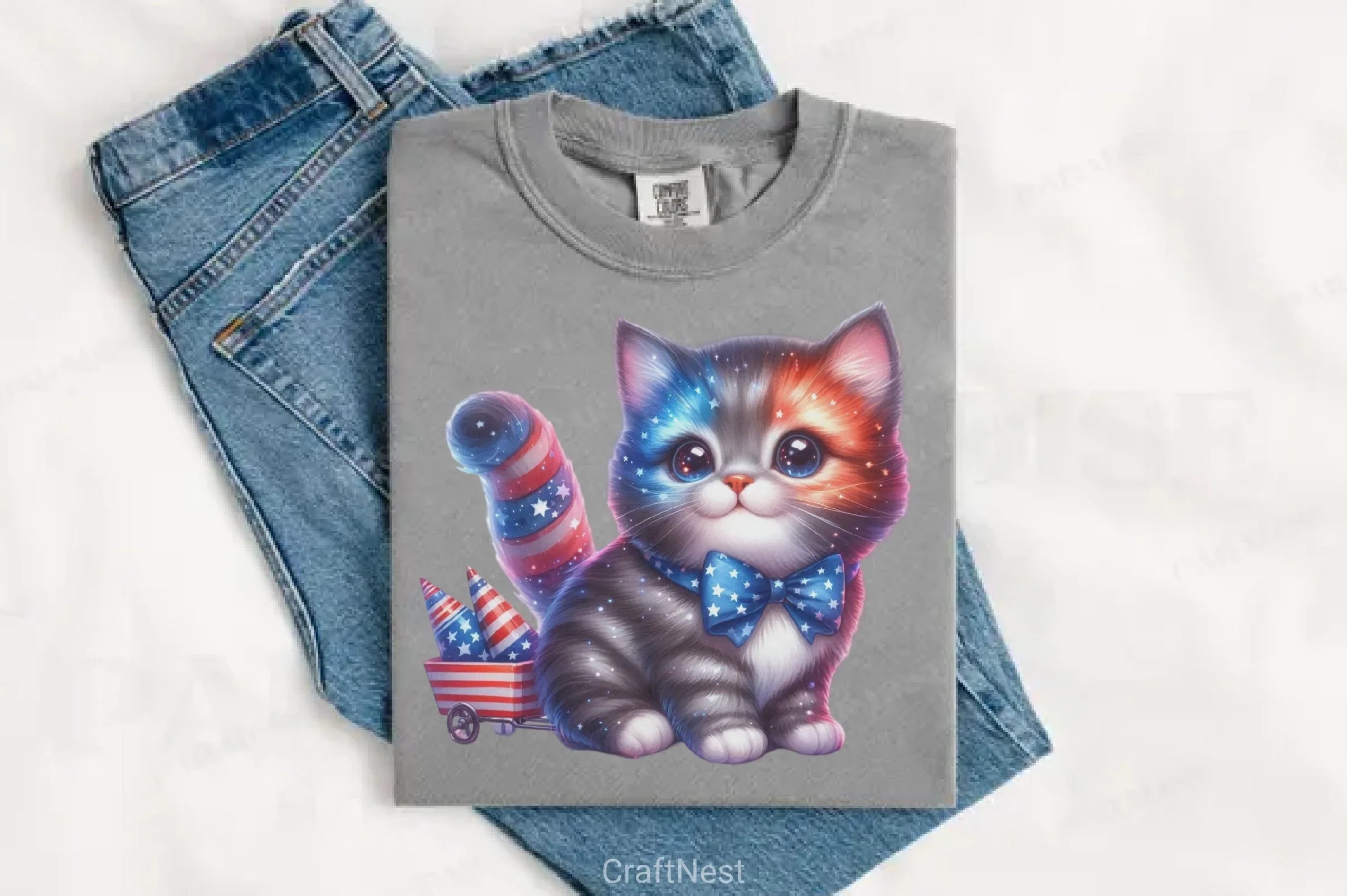 4th of July Cat Clipart Bundle - CraftNest - Digital Crafting and Art