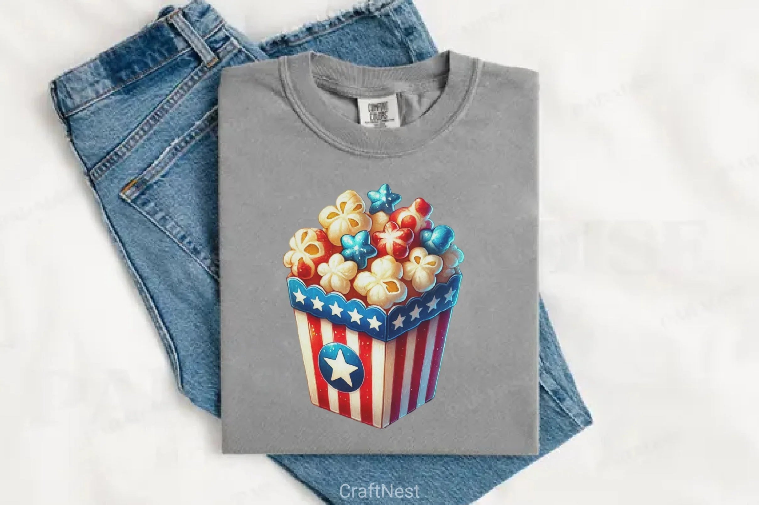 4th of July Popcorn Clipart Bundle 1 - CraftNest - Digital Crafting and Art