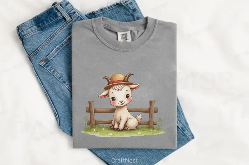 Cute Goat Clipart Bundle - CraftNest - Digital Crafting and Art