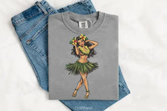 Pin Up Hula Girl Clipart Bundle 3 - CraftNest - Digital Crafting and Art