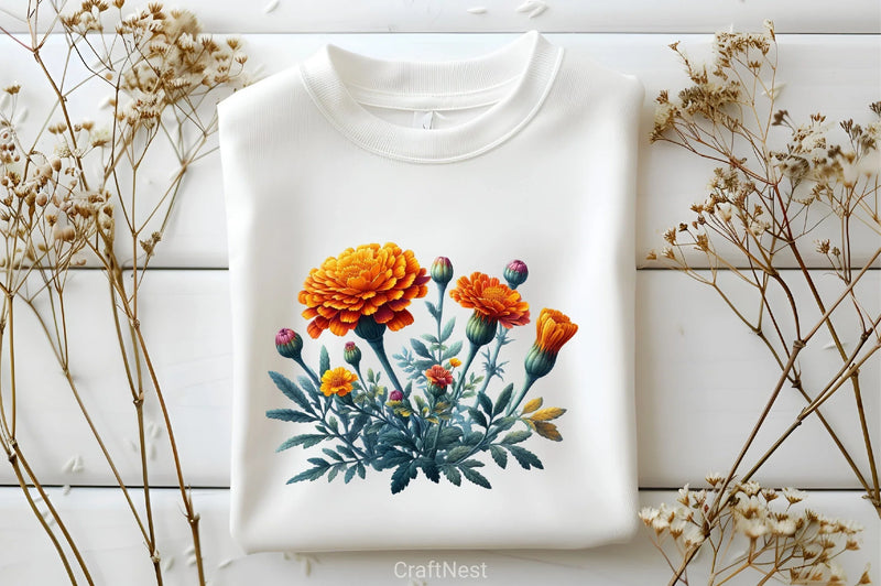 Marigold Clipart Bundle - CraftNest - Digital Crafting and Art