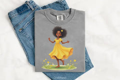 Spring Black Girl Clipart Bundle - CraftNest - Digital Crafting and Art