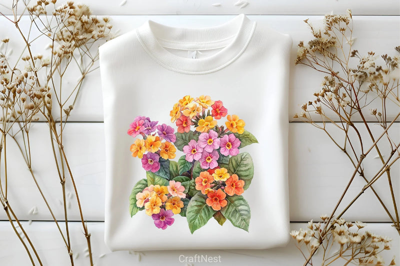 Lantana Flower Clipart Bundle - CraftNest - Digital Crafting and Art