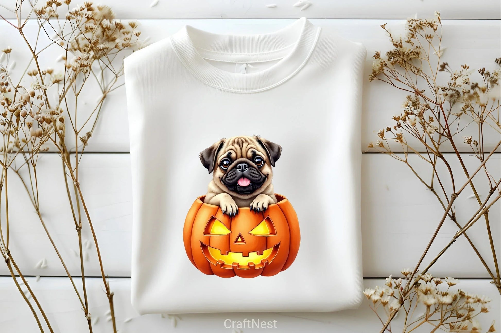 Halloween Pug Clipart Bundle - CraftNest - Digital Crafting and Art