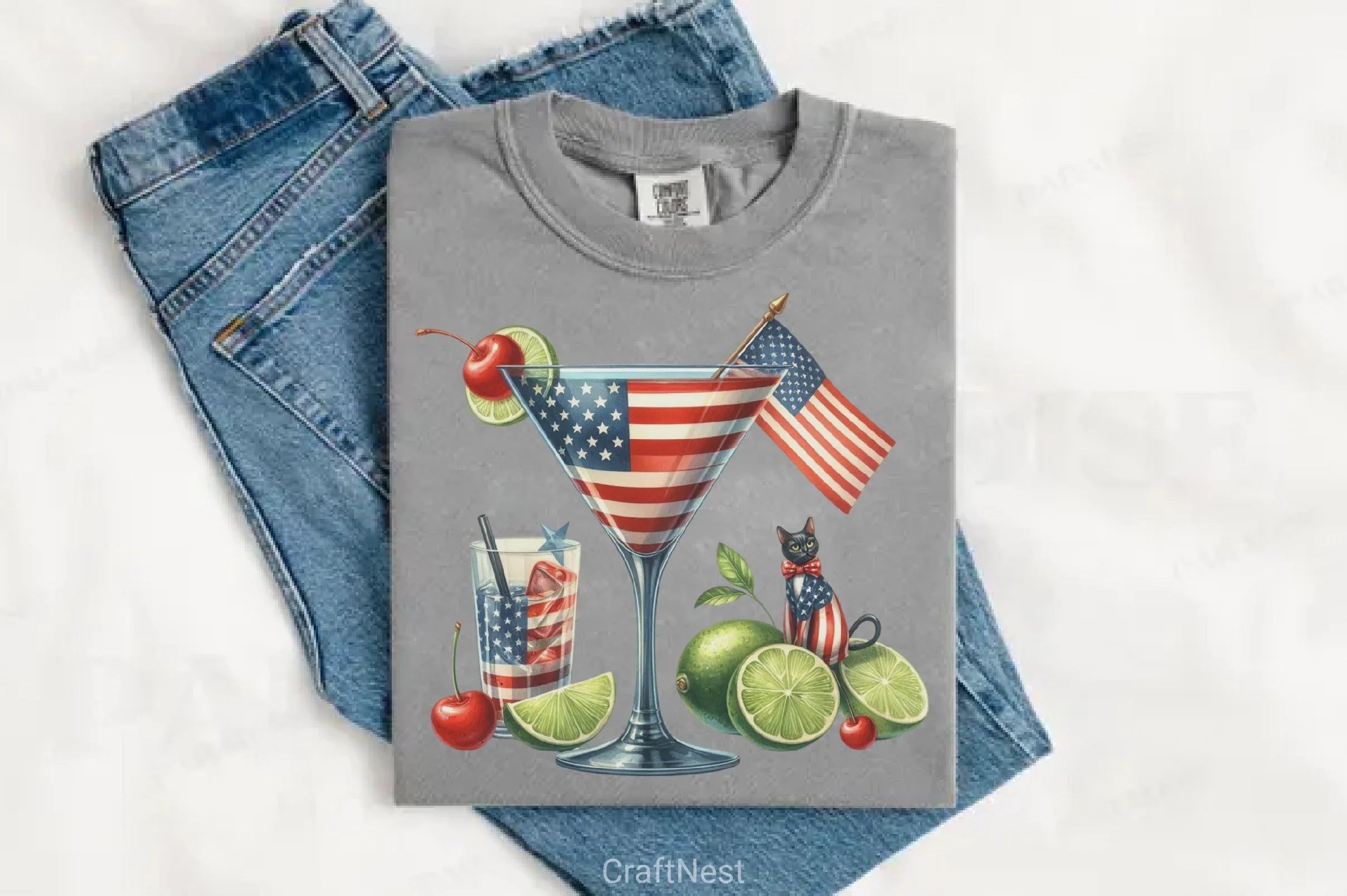 Vintage 4th July Clipart Bundle - CraftNest - Digital Crafting and Art