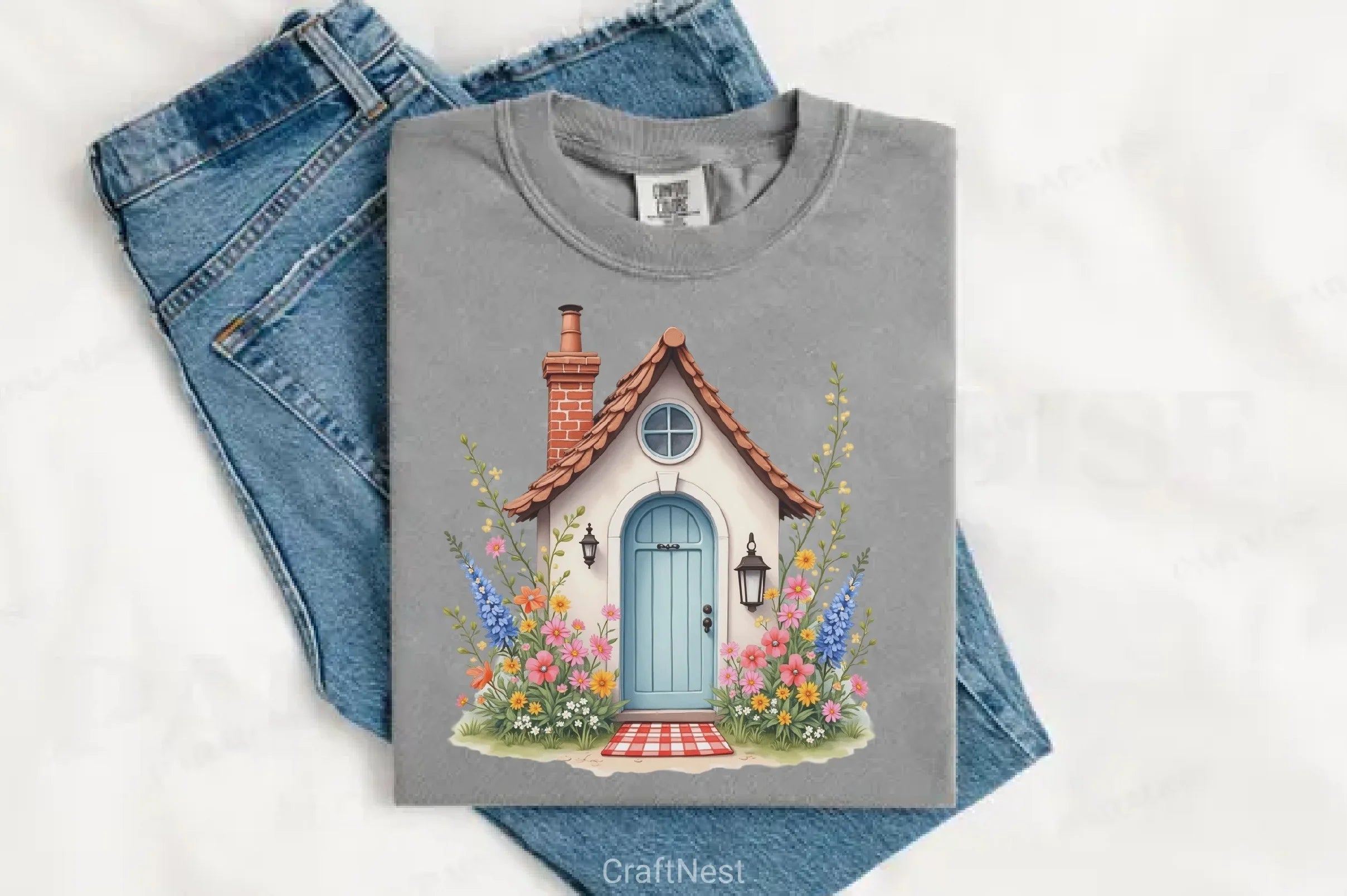 Cottage Gingham Summer Clipart Bundle - CraftNest - Digital Crafting and Art