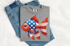 Patriotic Fish Clipart Bundle - CraftNest - Digital Crafting and Art