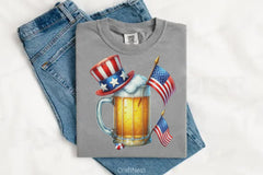 American Patriotic Flag Beer Clipart Bundle - CraftNest - Digital Crafting and Art