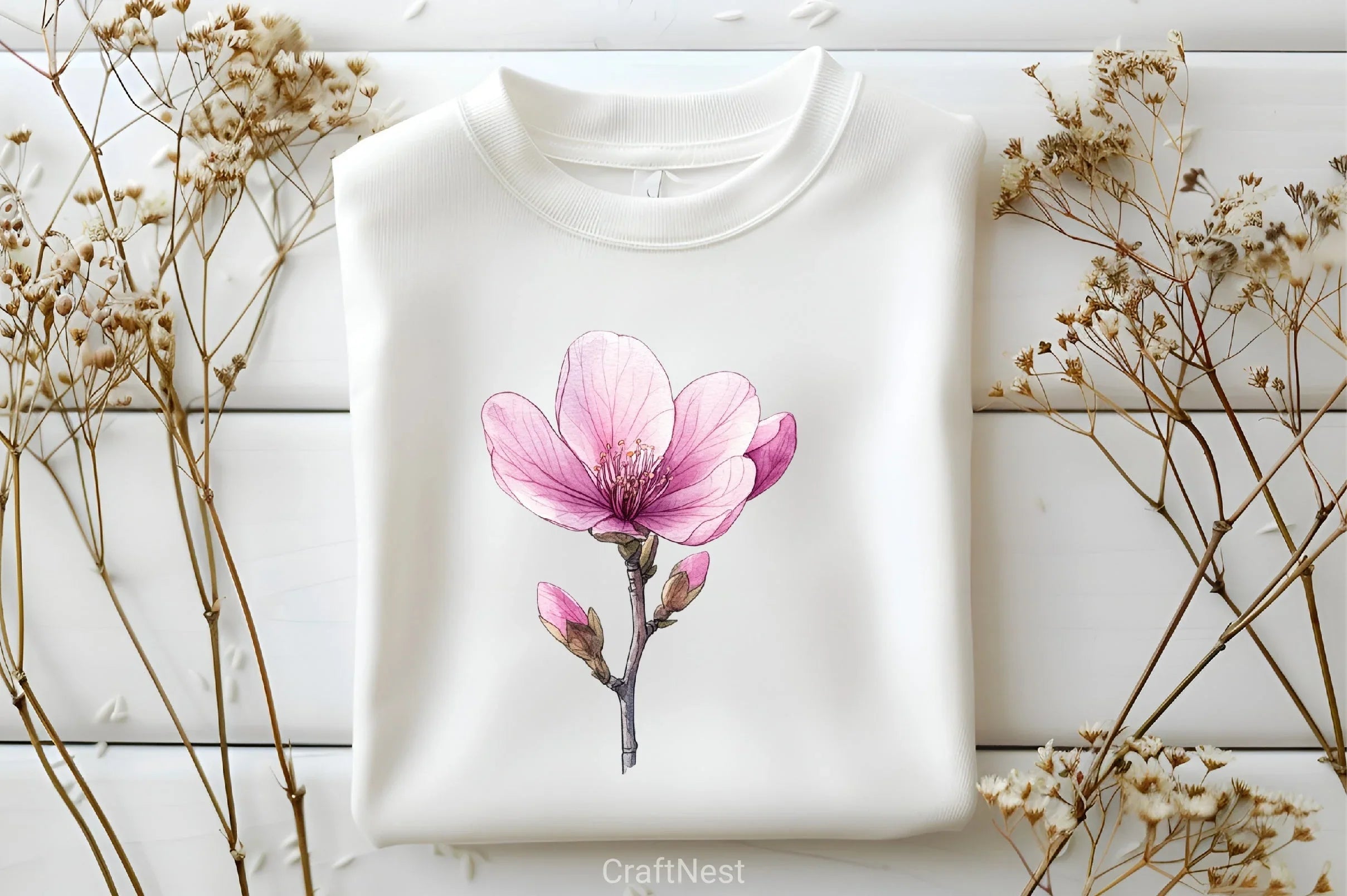 Spring Redbud Flower Clipart Bundle 4 - CraftNest - Digital Crafting and Art