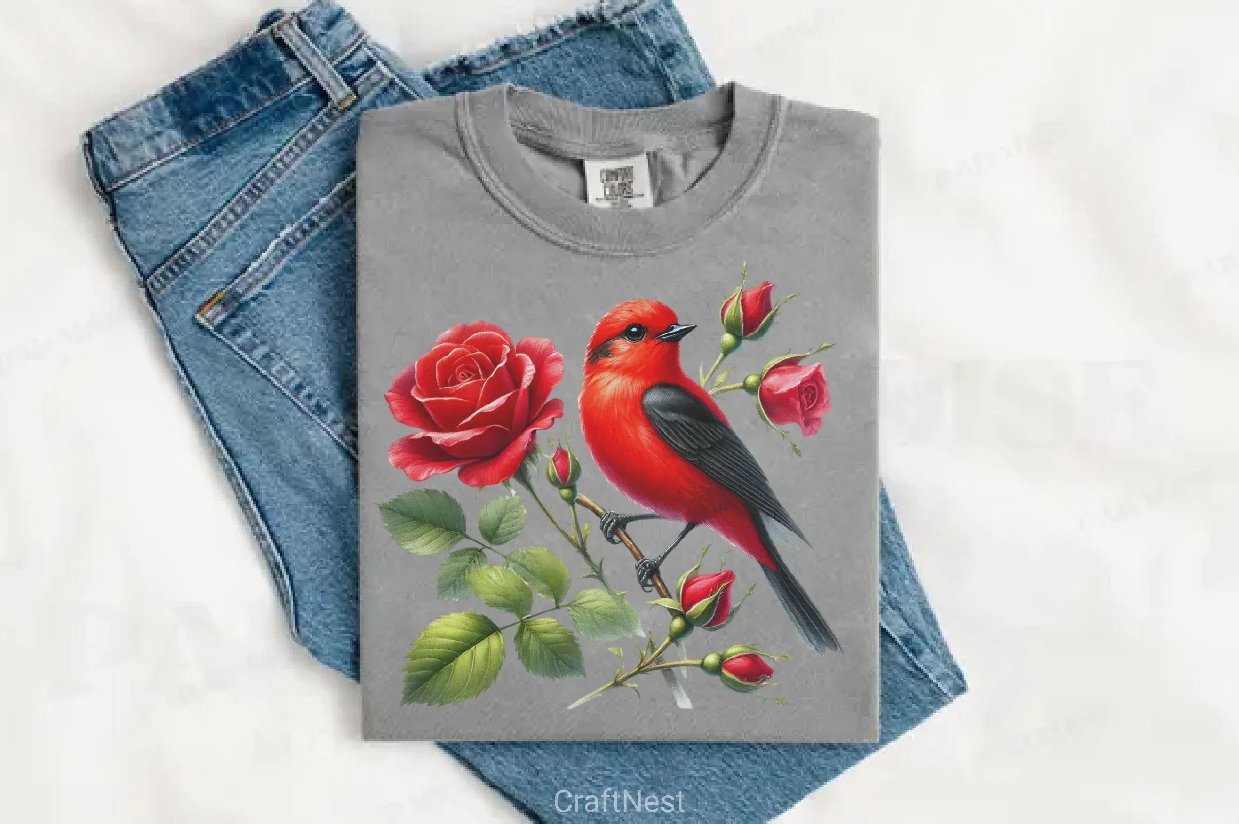 Spring Scarlet Tanager Clipart Bundle - CraftNest - Digital Crafting and Art