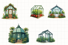 Spring Greenhouse Clipart Bundle - CraftNest - Digital Crafting and Art