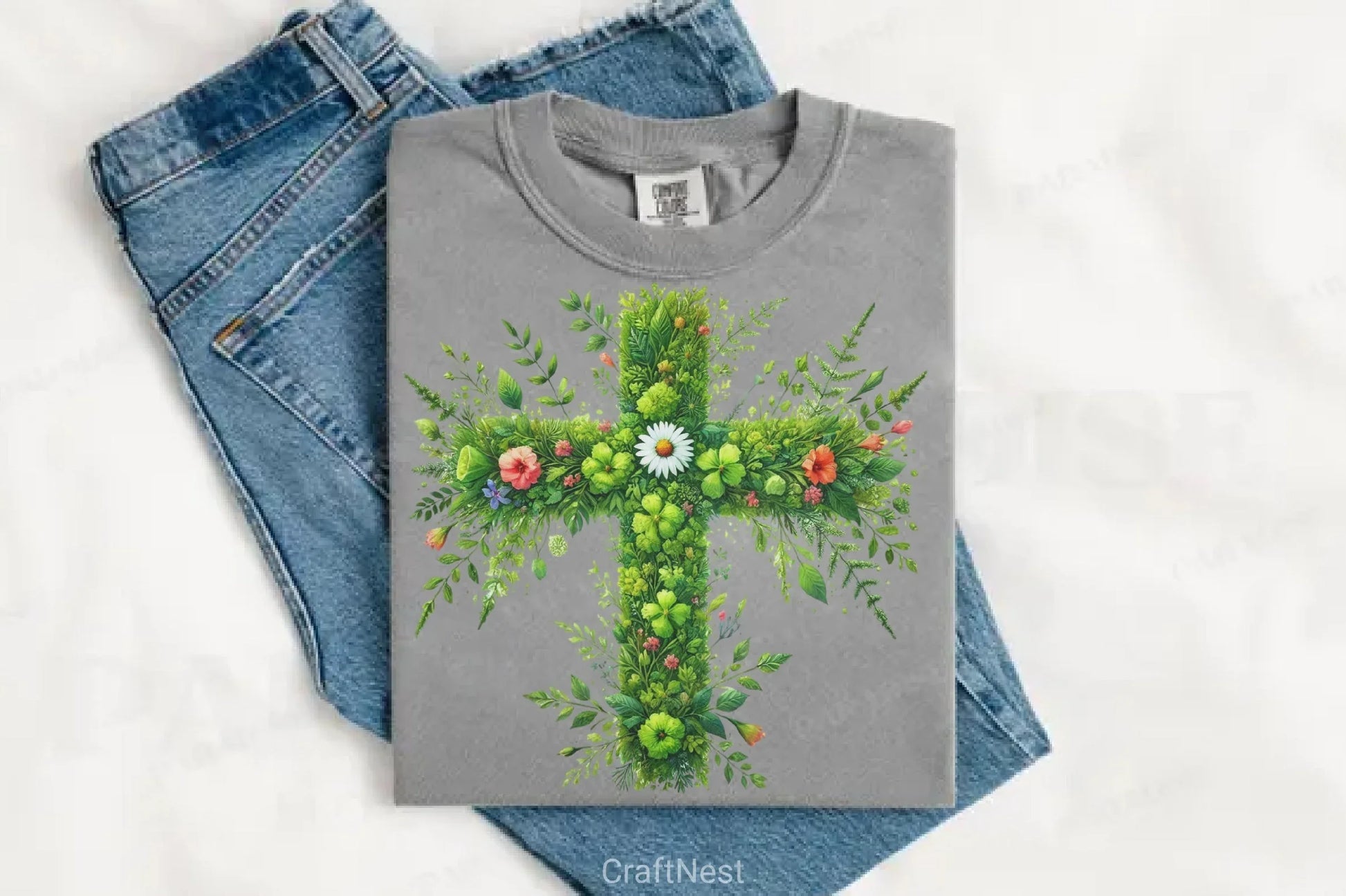 Spring Floral Cross Clipart Bundle - CraftNest - Digital Crafting and Art