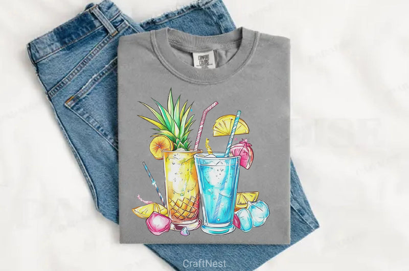 Tropical Turquoise Birthday Clipart Bundle 2 - CraftNest - Digital Crafting and Art