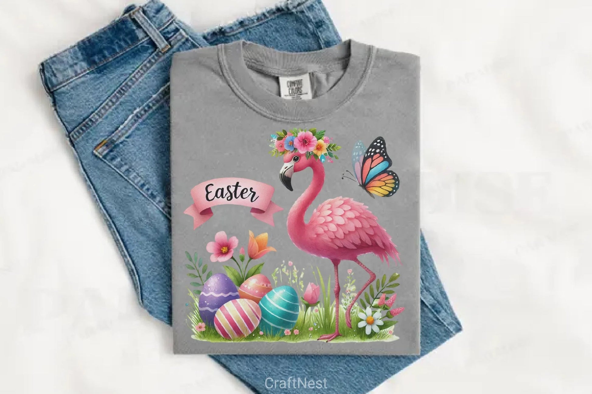 Easter Flamingo Clipart Bundle - CraftNest - Digital Crafting and Art