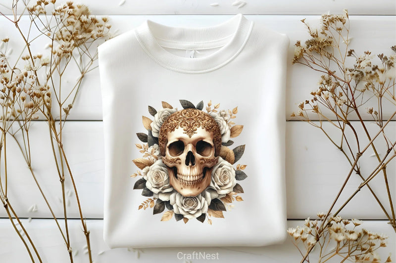 Brown Halloween & White Roses Clipart Bundle 2 - CraftNest - Digital Crafting and Art