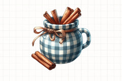 Gingham Autumn Clipart Bundle 4 - CraftNest - Digital Crafting and Art