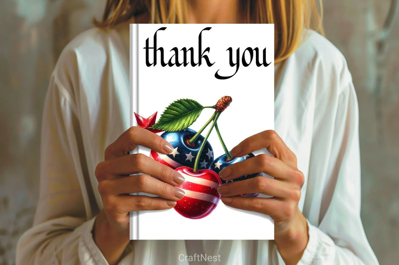 Patriotic America Cherries Clipart Bundle - CraftNest - Digital Crafting and Art