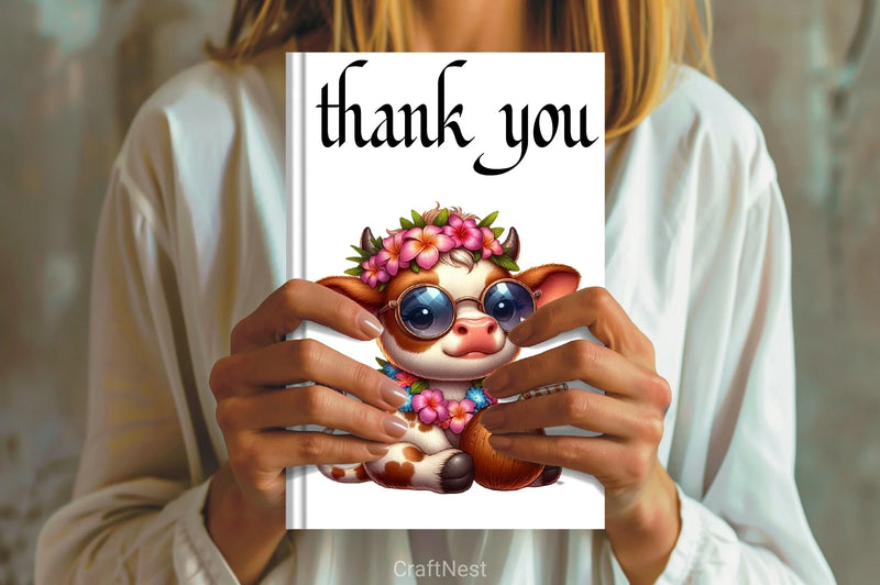 Hawaii Funny Cows Clipart Bundle - CraftNest - Digital Crafting and Art