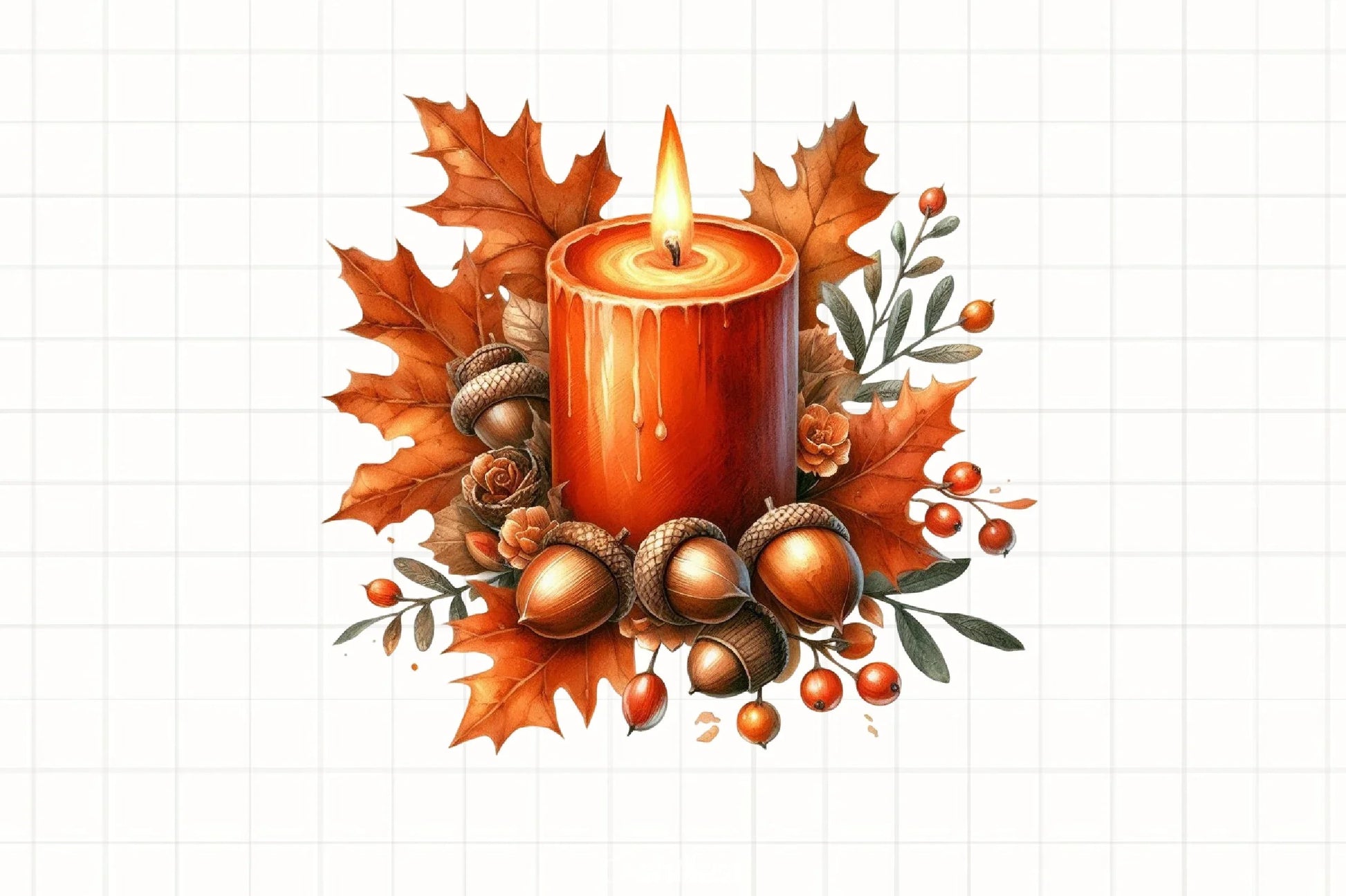 Burnt Orange Autumn Clipart Bundle 3 - CraftNest - Digital Crafting and Art