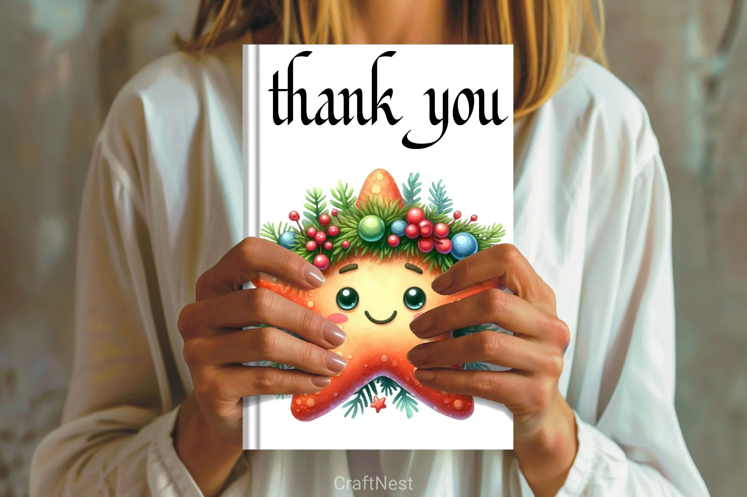 Funny Christmas Sea Star Clipart Bundle - CraftNest - Digital Crafting and Art