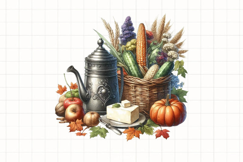 Antique Farming Autumn Clipart Bundle - CraftNest - Digital Crafting and Art