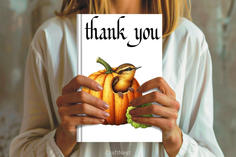 Positive Whimsical Fall Birds Clipart Bundle - CraftNest - Digital Crafting and Art