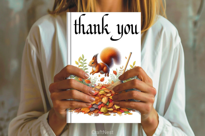 Fall Squirrel Garden Clipart Bundle 8 - CraftNest - Digital Crafting and Art