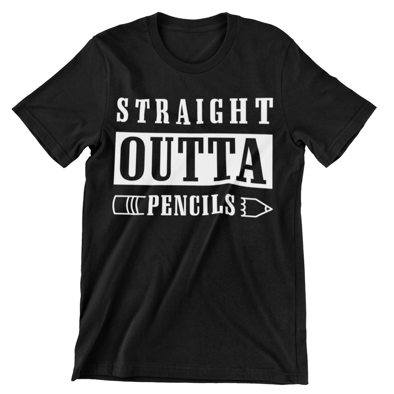 Straight Outta Pencils T-Shirt - CraftNest - Digital Crafting and Art