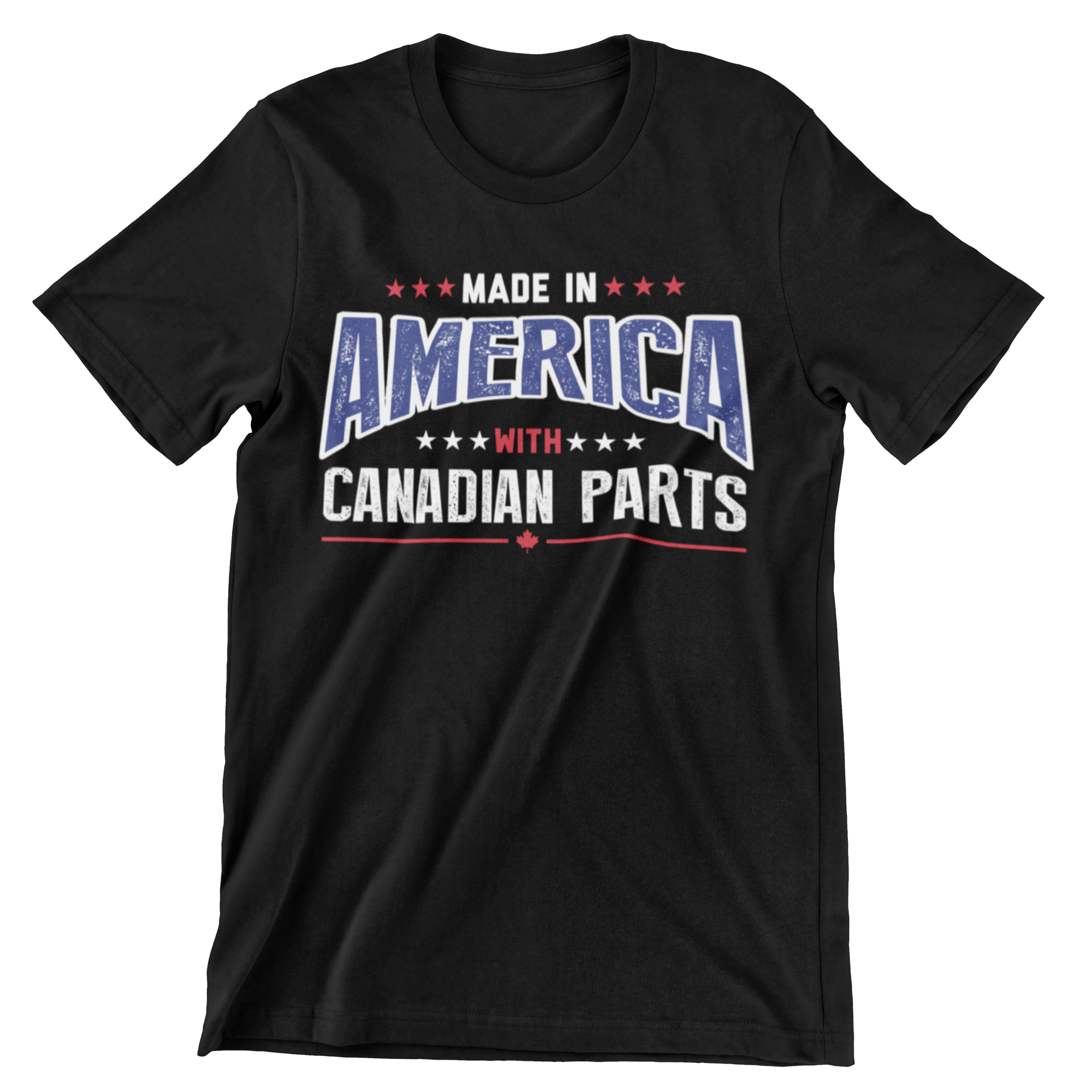 Made In America With Canadian Parts T-Shirt - CraftNest - Digital Crafting and Art