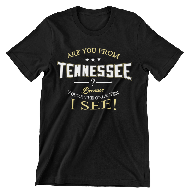 Are You From Tennessee? Because You're The Only Ten I See! T-Shirt - CraftNest - Digital Crafting and Art