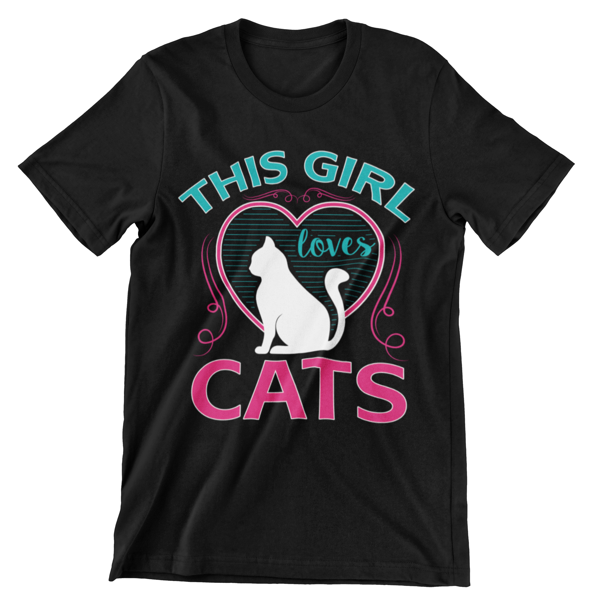 This Girl Loves Cats T-Shirt - CraftNest - Digital Crafting and Art