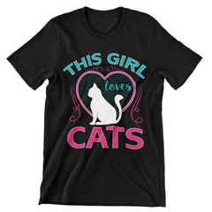 This Girl Loves Cats T-Shirt - CraftNest - Digital Crafting and Art