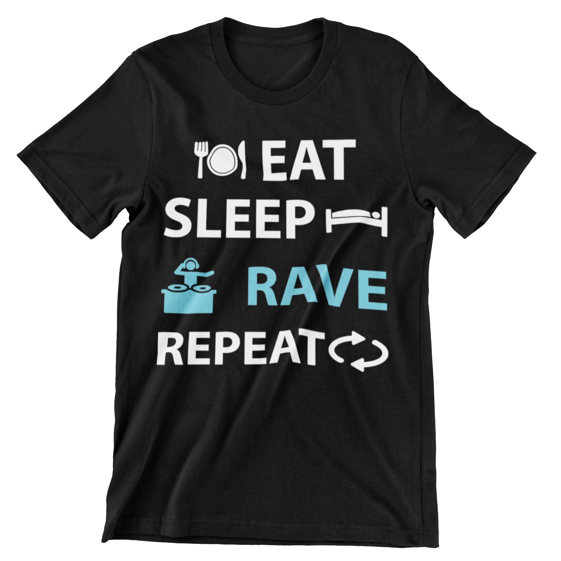 Eat Sleep Rave T-Shirt - CraftNest - Digital Crafting and Art