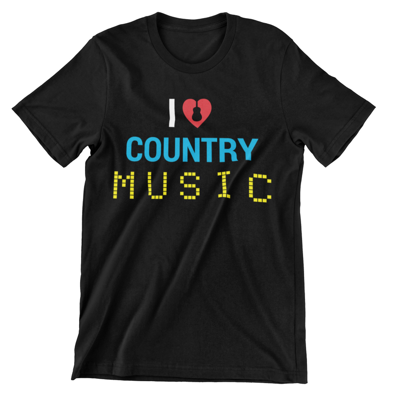I Love Country Music T-Shirt - CraftNest - Digital Crafting and Art