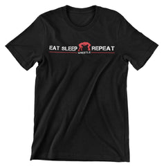 Eat Sleep Wrestle Repeat T-Shirt - CraftNest - Digital Crafting and Art